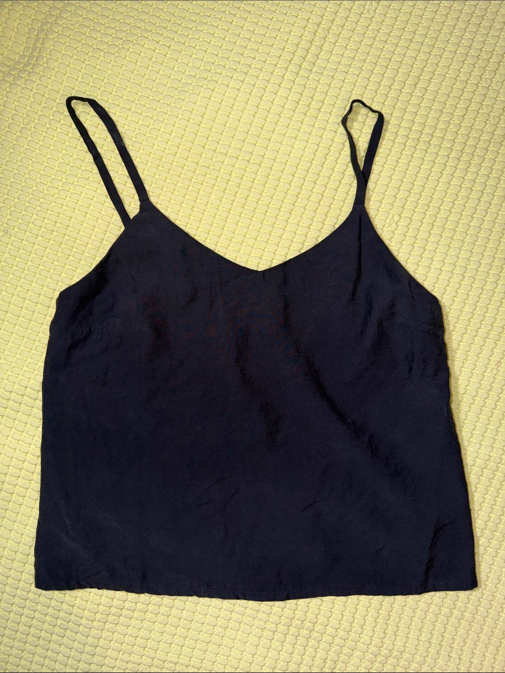 Three Dots Black V-Neck Spaghetti Strap Cami